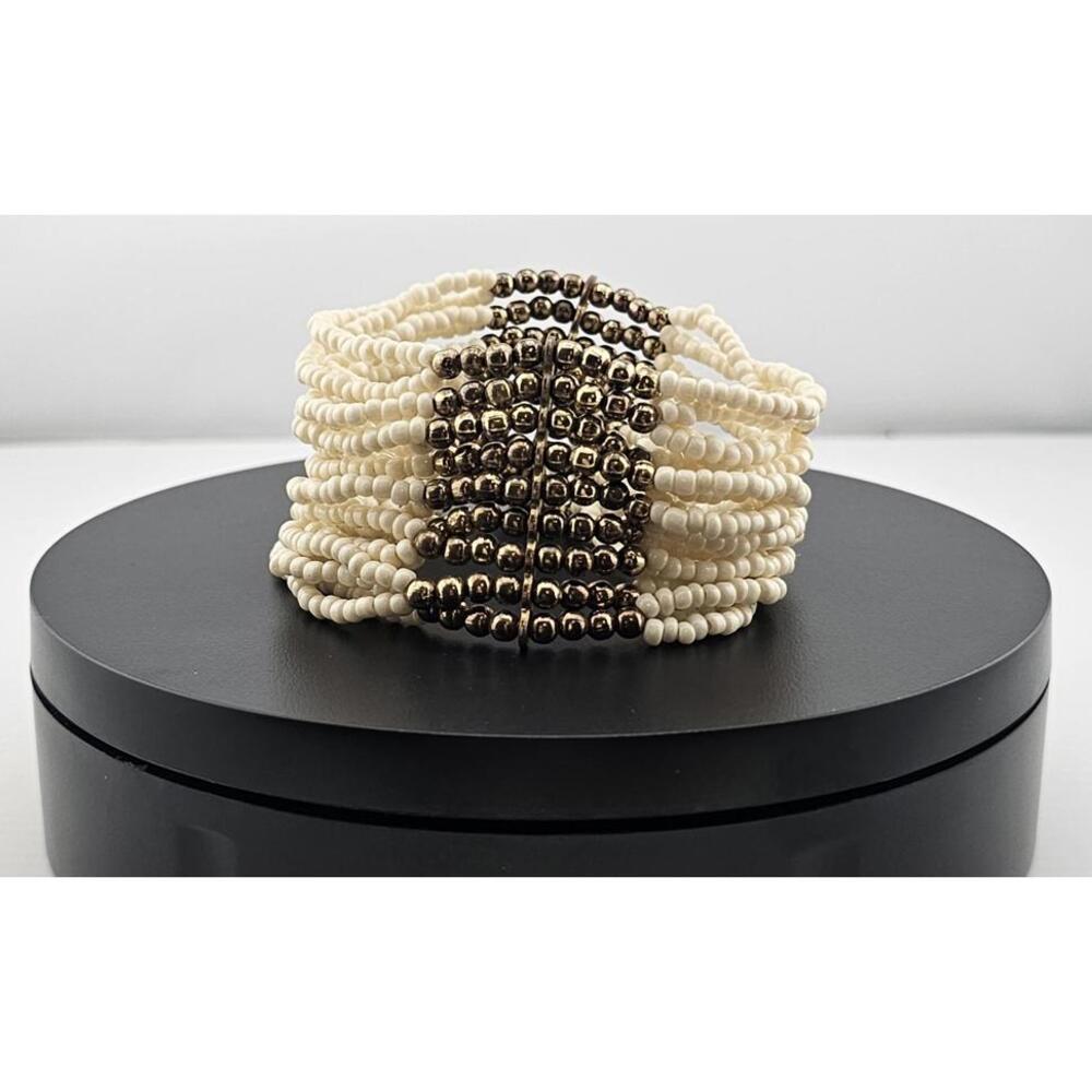 Multiple Strand Seed Bead Stretch Bracelet